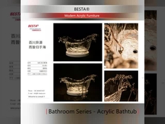 Meubles en acrylique clair Bains en acrylique pour un look moderne et minimaliste