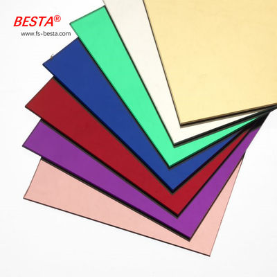 5mm 6mm Flexible Mirrored Plastic Sheet Coloured Acrylic Mirror Sheet  For Wall